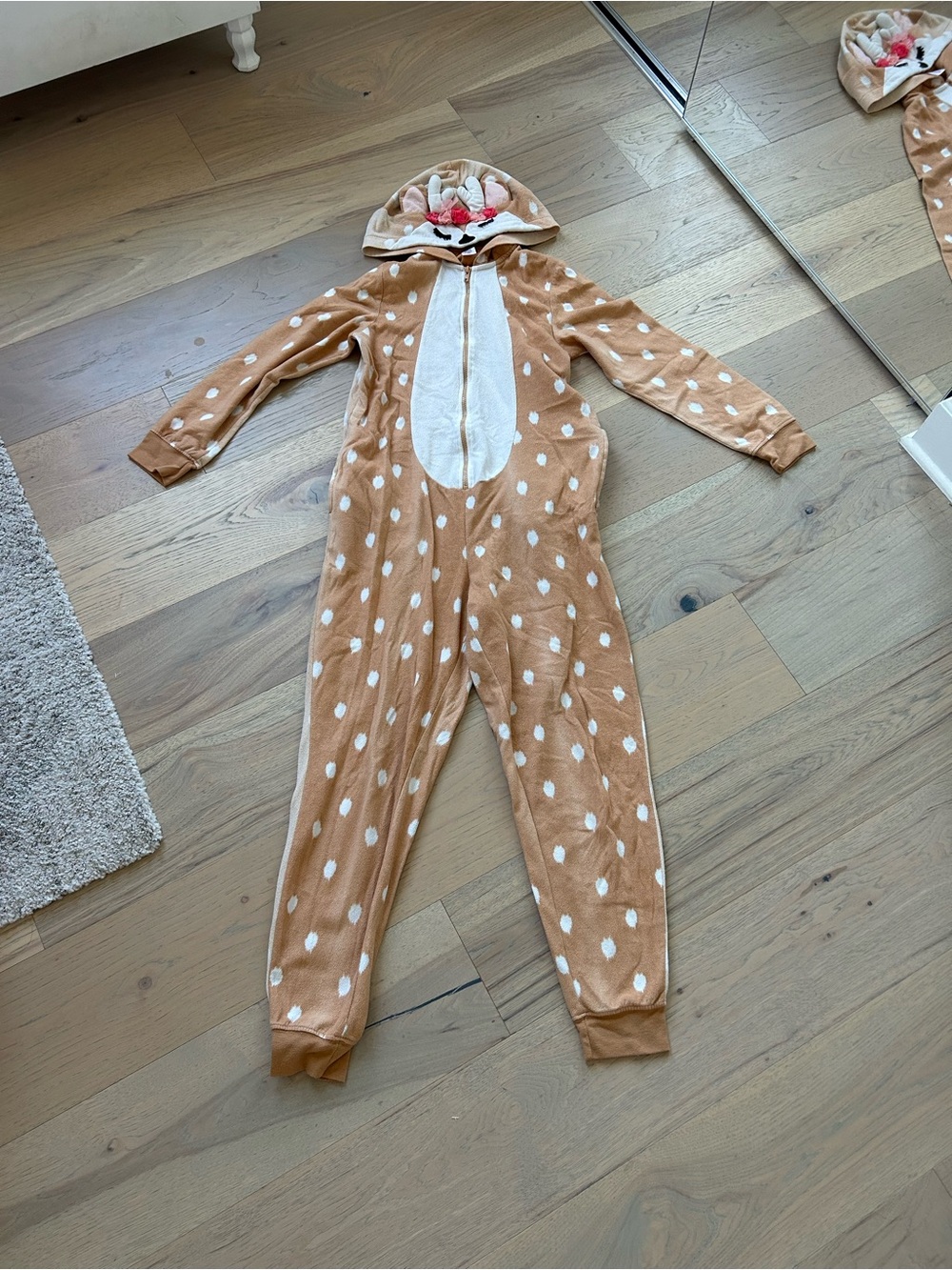 women’s Brown Deer Onesie with Hood and Tail